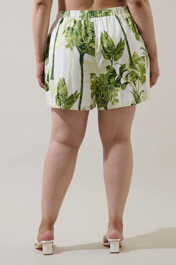 Sugarlips Palmet Tropical Sugarbag Shorts Curve