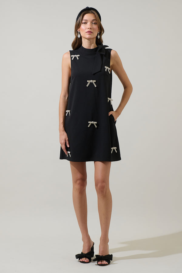 Sugarlips Pamelda Bow Shift Mini Dress