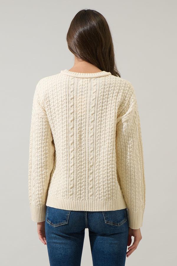 Sugarlips Pammie Knit Dropped Long Sleeve Sweater