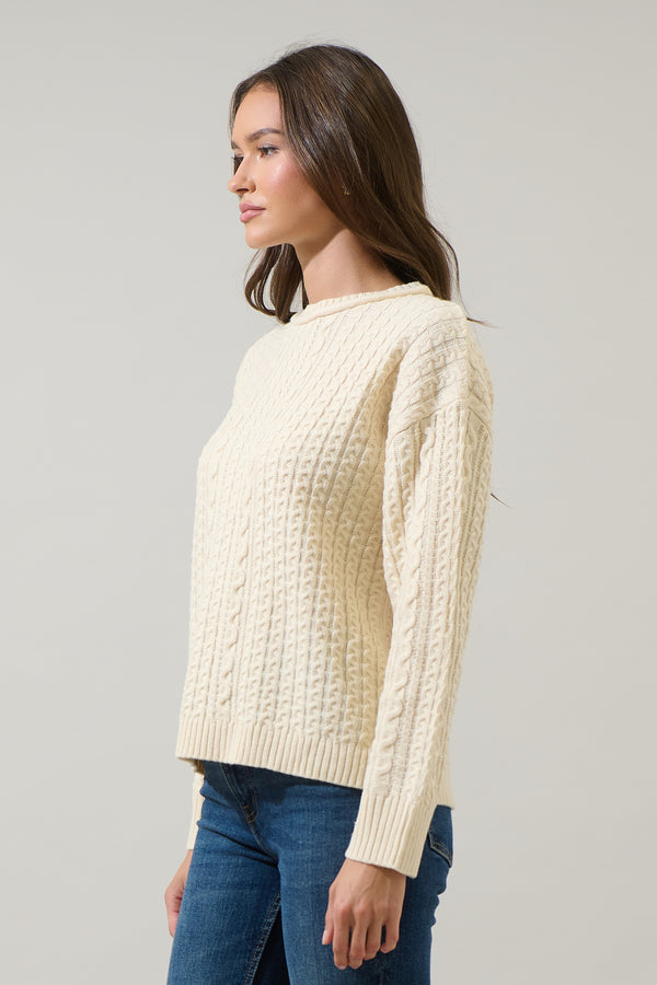 Sugarlips Pammie Knit Dropped Long Sleeve Sweater