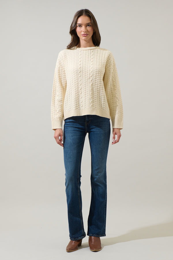 Sugarlips Pammie Knit Dropped Long Sleeve Sweater