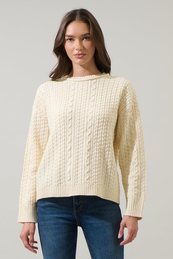 sugarlips Pammie Knit Dropped Long Sleeve Sweater