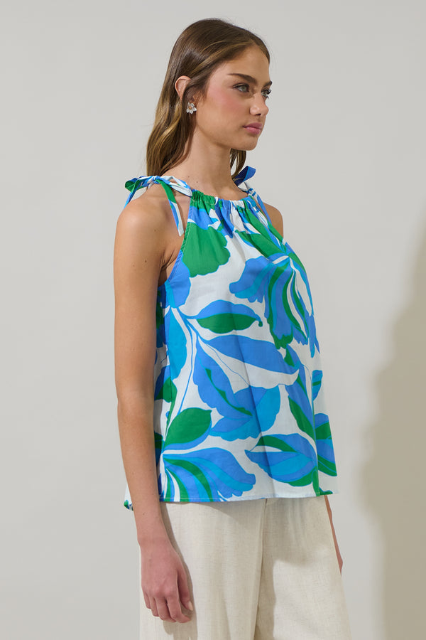 Sugarlips Pansie Floral Marra Sleeveless Top