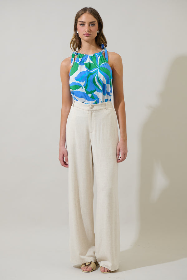 Sugarlips Pansie Floral Marra Sleeveless Top