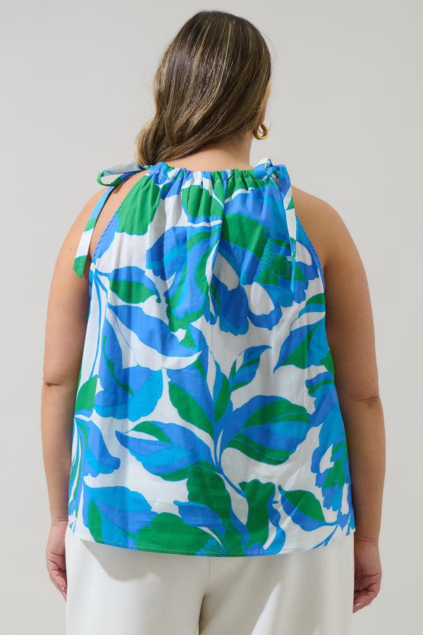 Sugarlips Pansie Floral Marra Sleeveless Top Curve