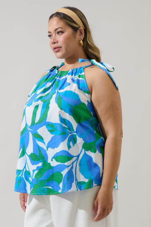 Sugarlips Pansie Floral Marra Sleeveless Top Curve