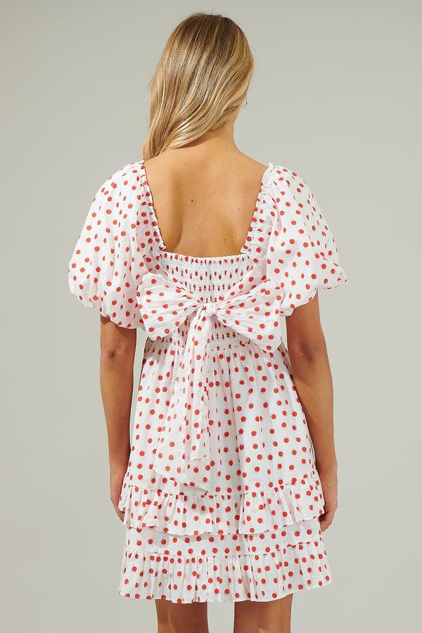 Sugarlips Paola Dots Poplin Ruffle Mini Dress