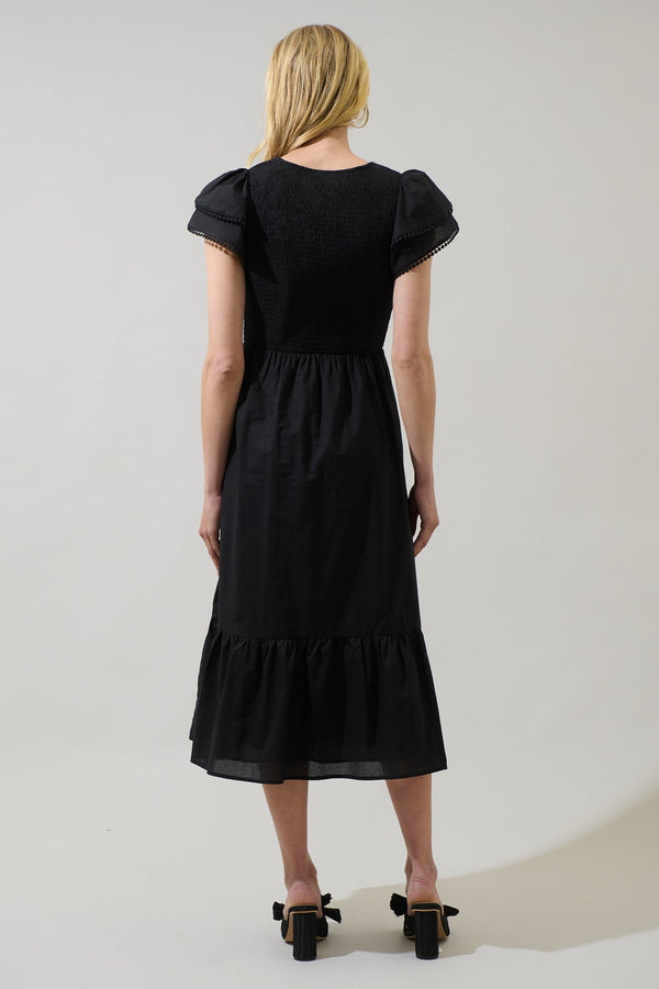 Sugarlips Patte Smocked Midi Dress