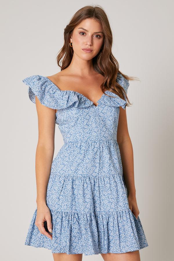 Sugarlips Payton Sweetheart Ruffle Mini Dress
