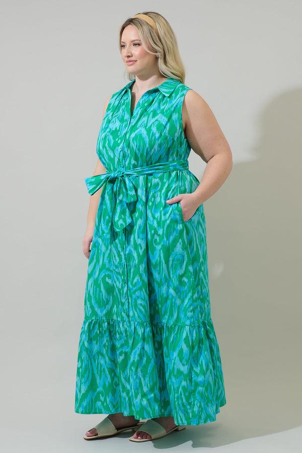 Sugarlips Penola Cileah Collared Maxi Dress Curve