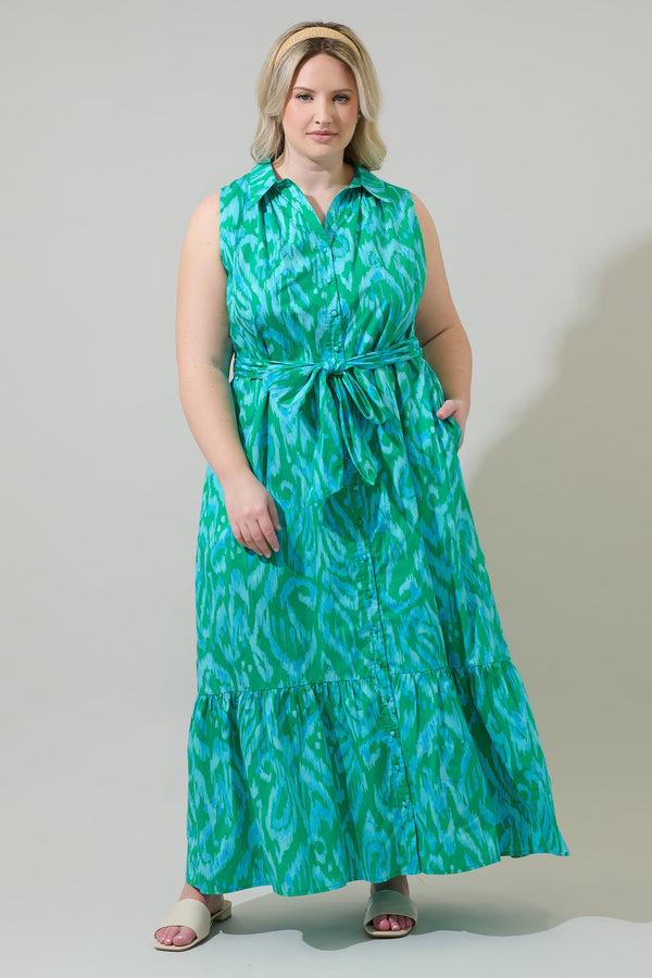 sugarlips Penola Cileah Collared Maxi Dress Curve
