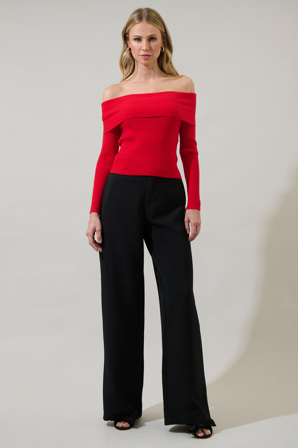 Sugarlips Perrey Off The Shoulder Sweater