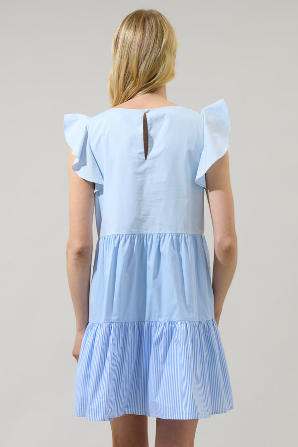 Sugarlips Perri Striped Mix Media Mini Dress