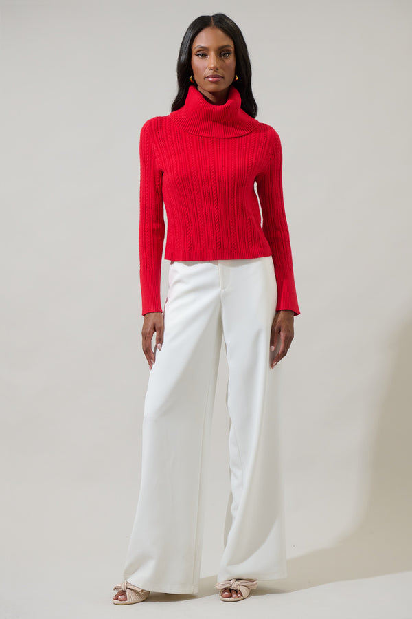 Sugarlips Perrie Turtle Neck Cropped Sweater