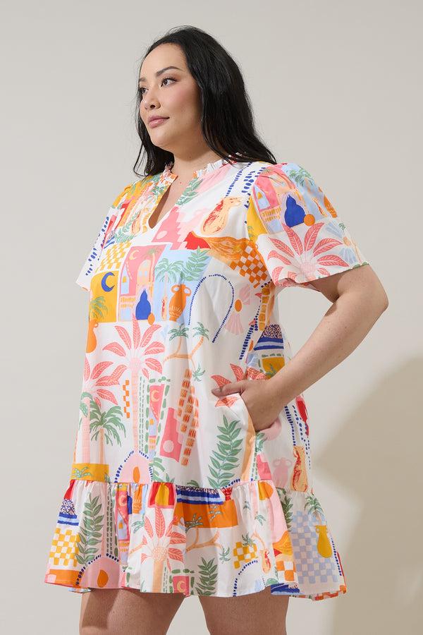 Sugarlips Petrolia Town Celeste Mini Dress Curve