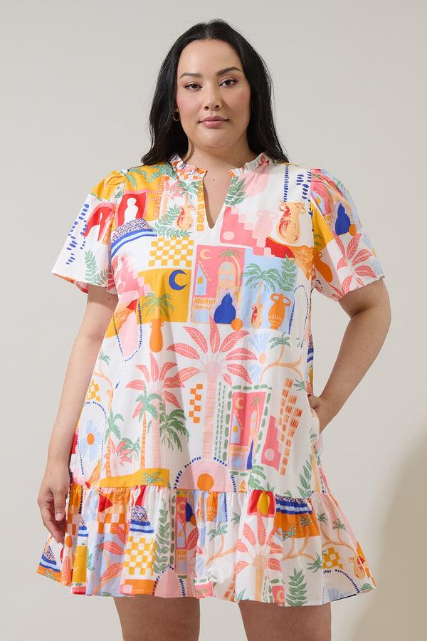 sugarlips Petrolia Town Celeste Mini Dress Curve