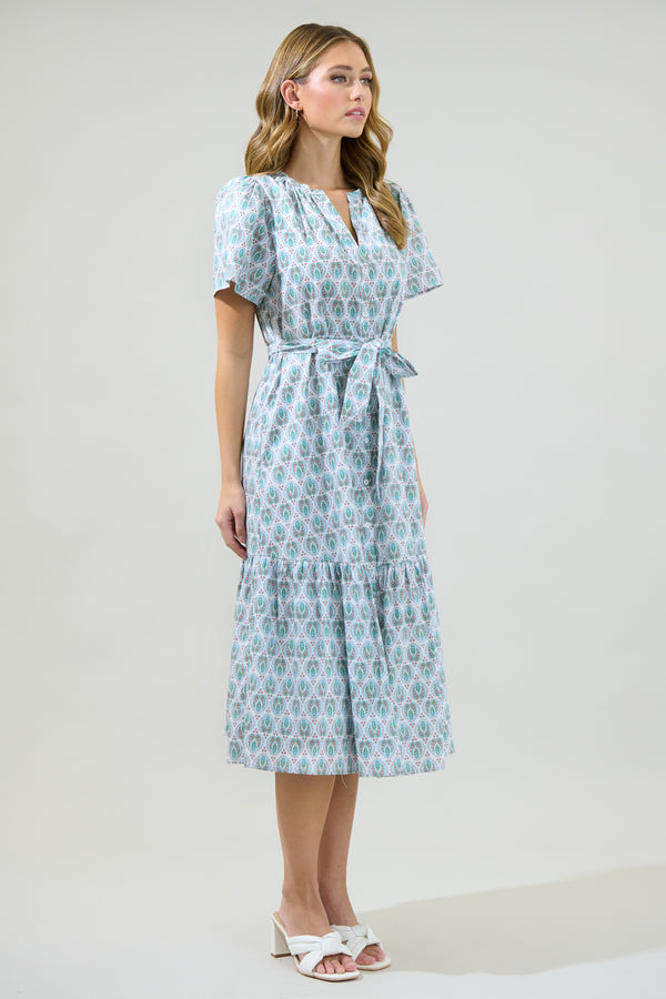 Sugarlips Pilar Cora Button Up Midi Dress