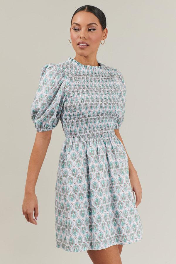 Sugarlips Pilar Gale Smocked Mini Dress