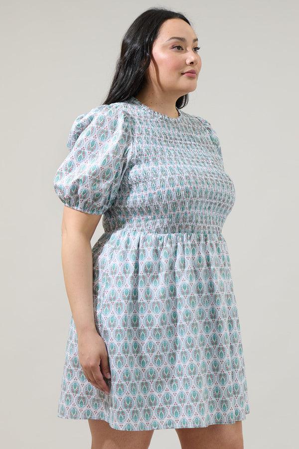 Sugarlips Pilar Gale Smocked Mini Dress Curve