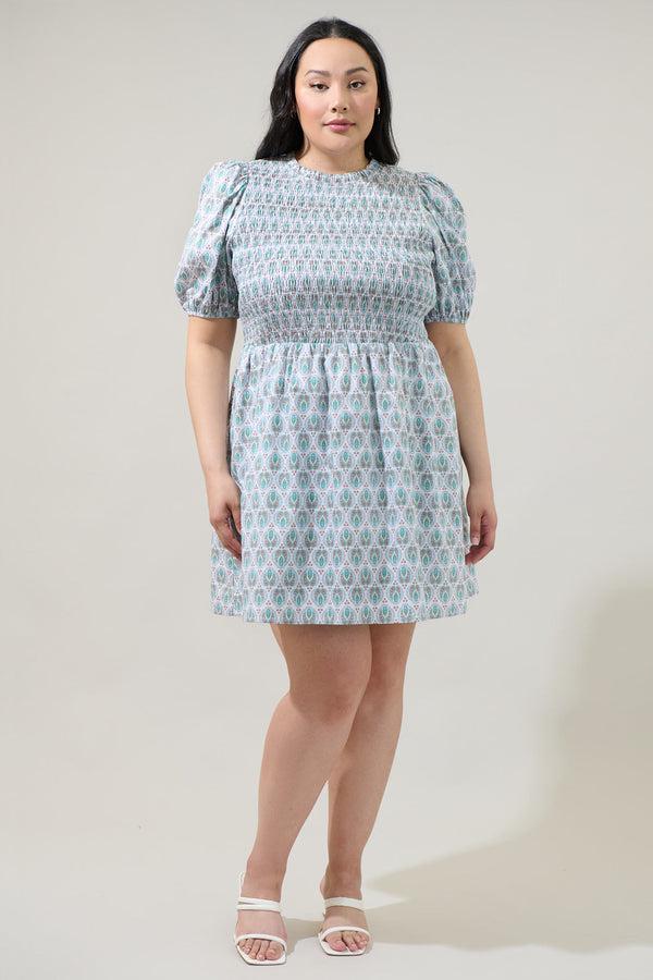 Sugarlips Pilar Gale Smocked Mini Dress Curve