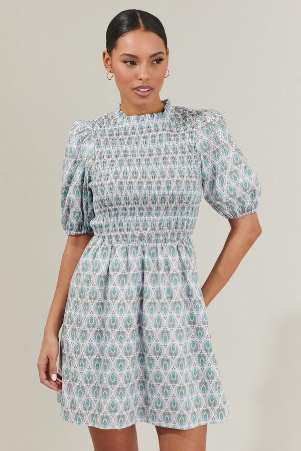 sugarlips Pilar Gale Smocked Mini Dress