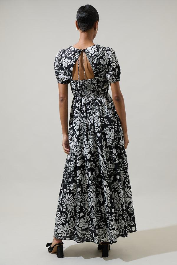 Sugarlips Pine Hill Floral Becca Tiered Maxi Dress