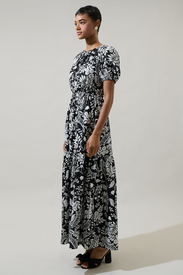 Sugarlips Pine Hill Floral Becca Tiered Maxi Dress