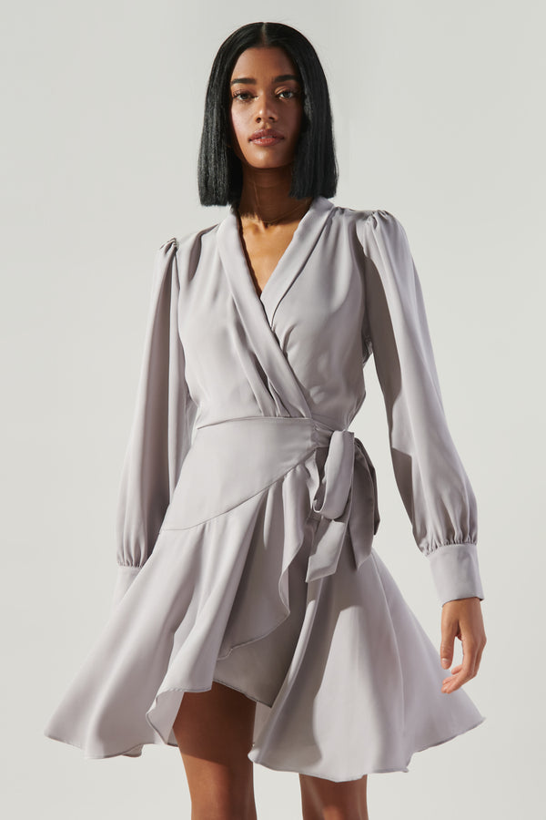 Sugarlips Pirouette Satin Wrap Dress