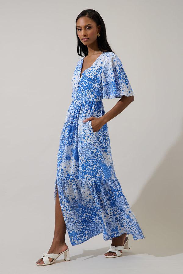Sugarlips Pismo Flutter Maxi Dress Serra Floral
