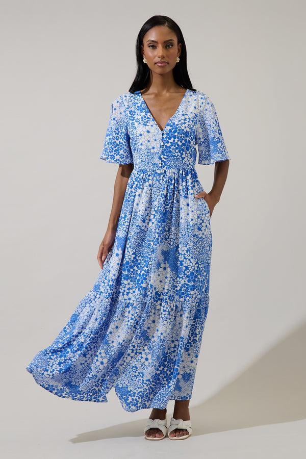 sugarlips Pismo Flutter Maxi Dress Serra Floral