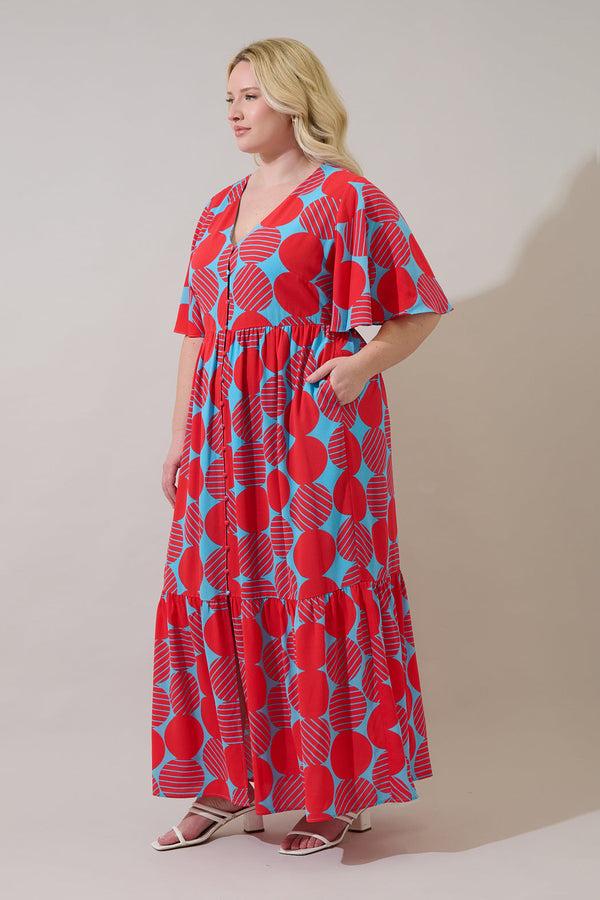 Sugarlips Pismo Flutter Maxi Dress Torry Geo Curve
