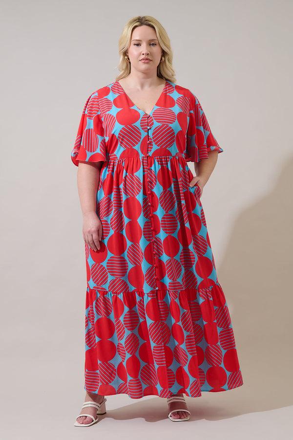 sugarlips Pismo Flutter Maxi Dress Torry Geo Curve
