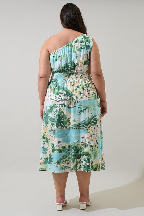 Sugarlips Piti Town Islay Smocked Midi Dress Curve