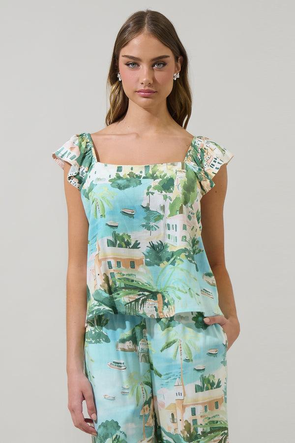 Sugarlips Piti Town Tazzy Ruffle Top