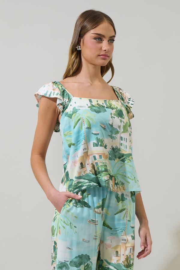 Sugarlips Piti Town Tazzy Ruffle Top