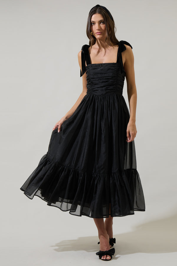 Sugarlips Polina Tulle Ruched Midi Dress