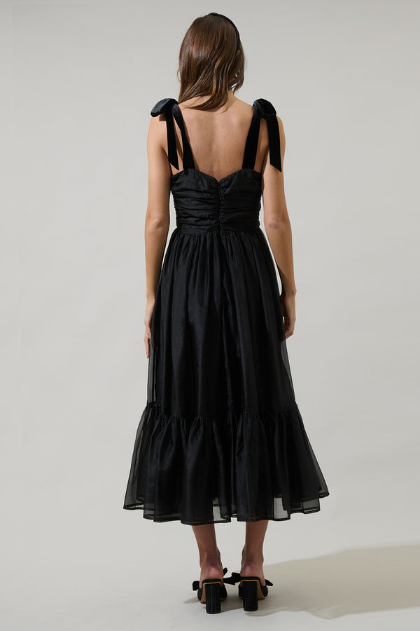 Sugarlips Polina Tulle Ruched Midi Dress