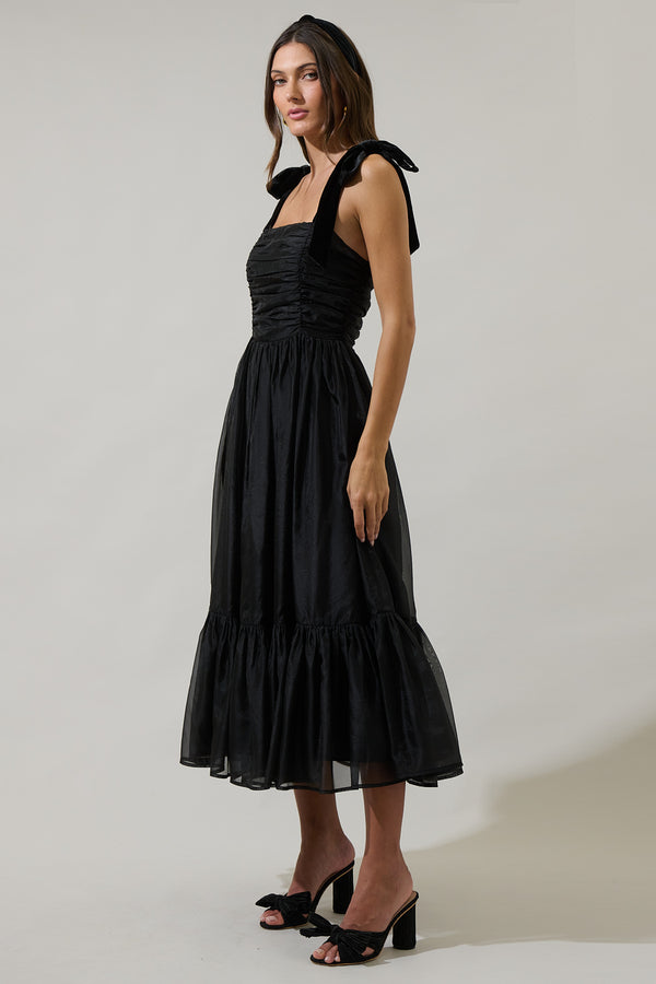 Sugarlips Polina Tulle Ruched Midi Dress