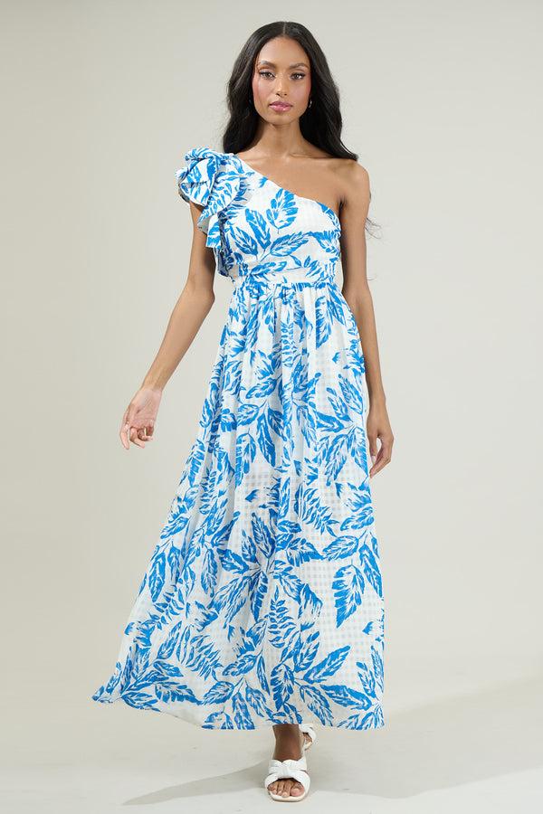 sugarlips Polly Floral Ruffle Maxi Dress