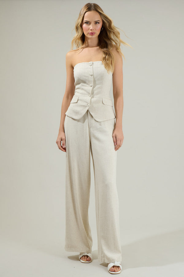 Sugarlips Presley Chelsea Belted Wide Leg Trousers