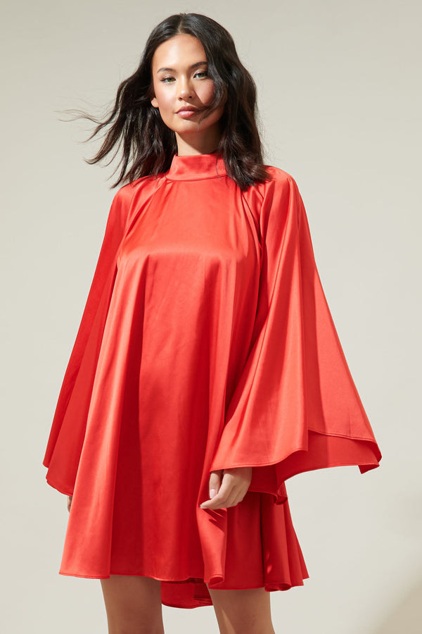Sugarlips Priella Wing Sleeve Shift Mini Dress