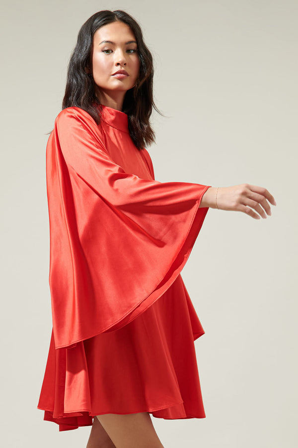Sugarlips Priella Wing Sleeve Shift Mini Dress