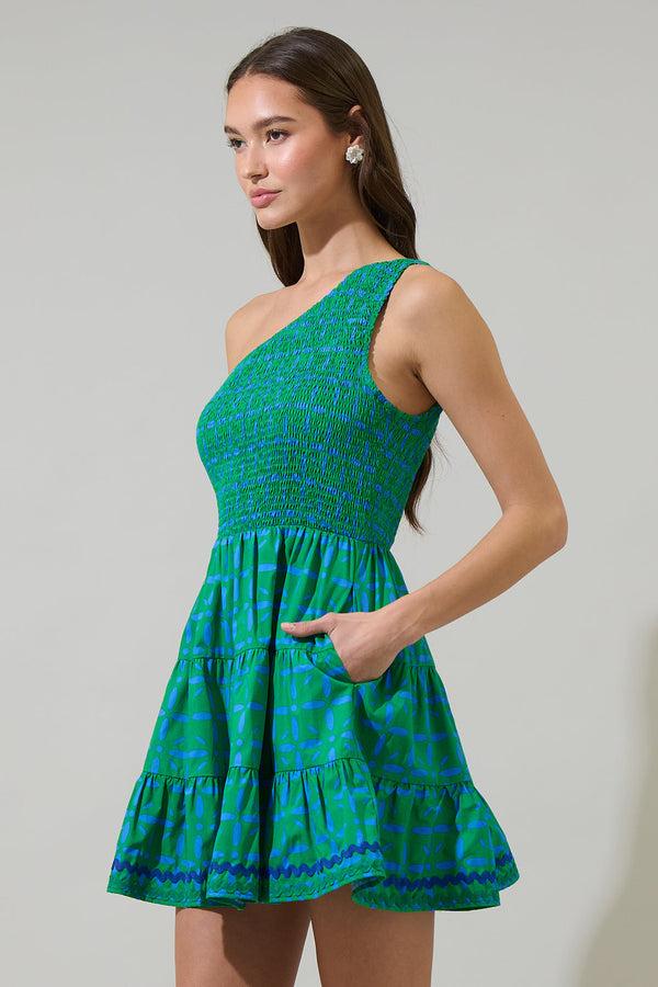 Sugarlips Prism Play Remi One Shoulder Mini Dress