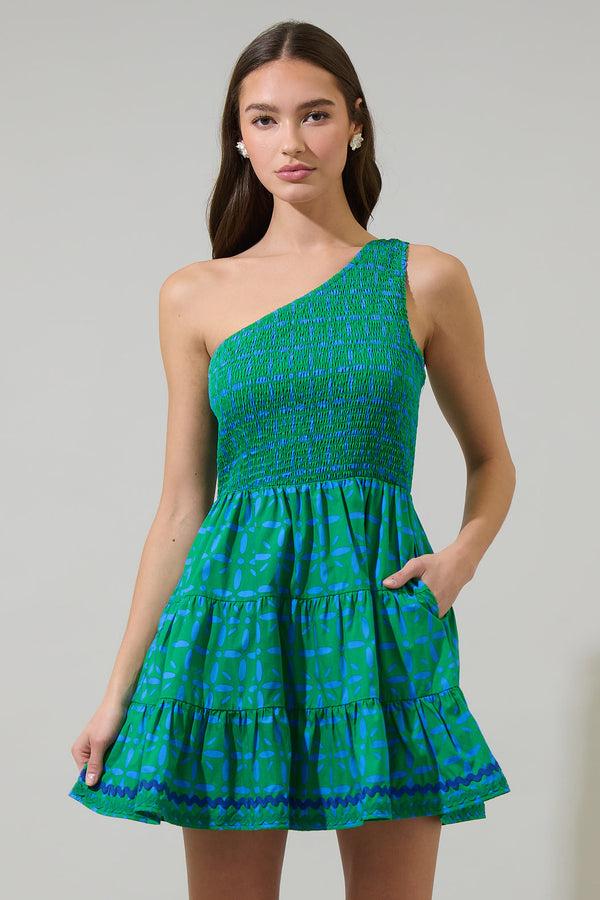 sugarlips Prism Play Remi One Shoulder Mini Dress