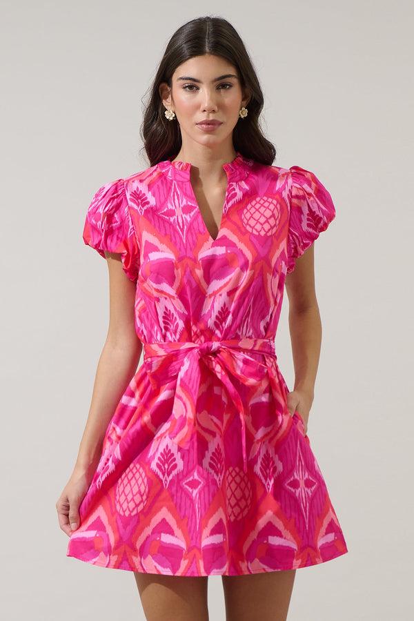 Sugarlips Prissa Ikat Orela Shift Mini Dress