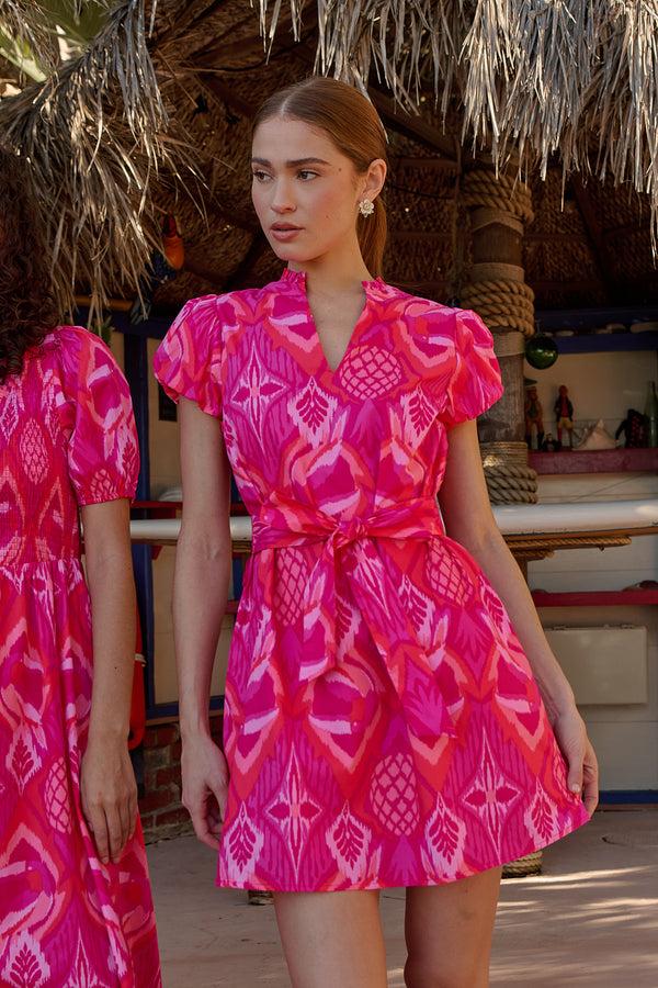 sugarlips Prissa Ikat Orela Shift Mini Dress