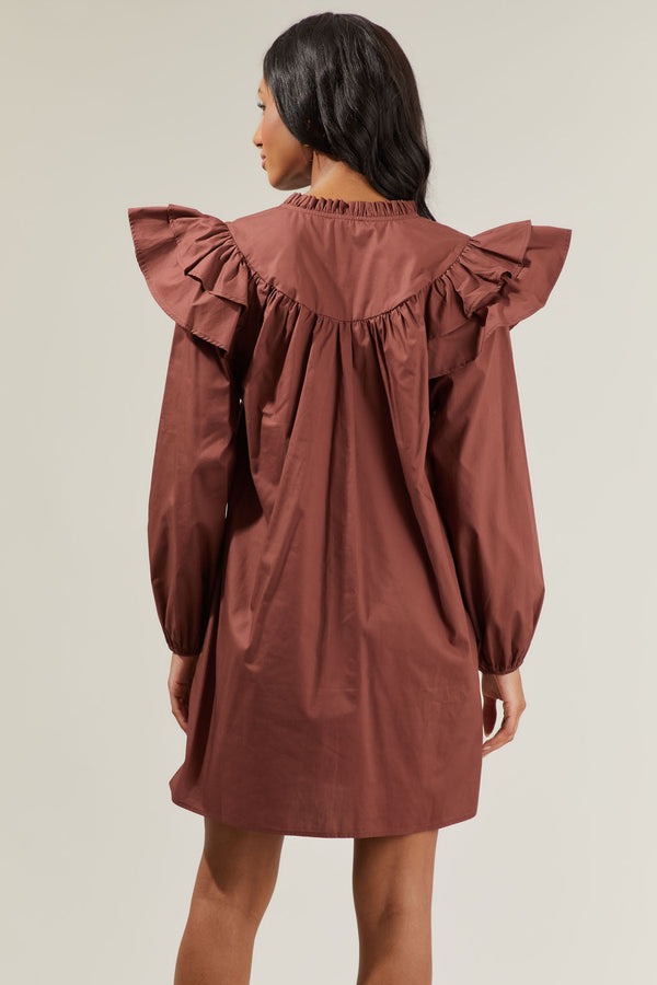 Sugarlips Prissy Poplin Ruffle Mini Dress