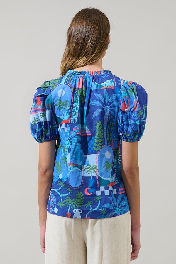 Sugarlips Punta Alta Berisa Split Neck Top