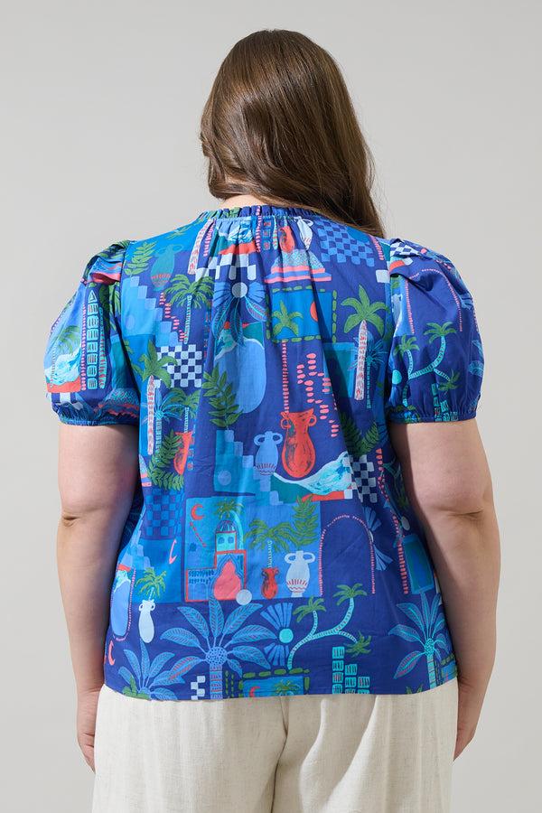 Sugarlips Punta Alta Berisa Split Neck Top Curve