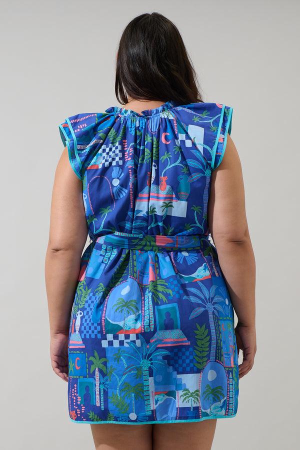 Sugarlips Punta Alta Olera Ruffle Mini Dress Curve